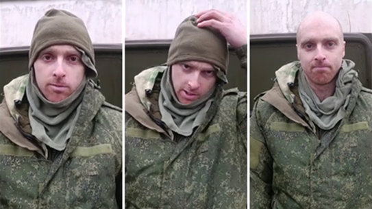 Oscar Jenkins as pictured in a video released by his captors.