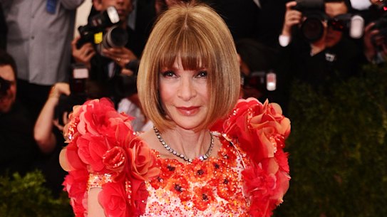 Anna Wintour, wearing Chanel, arrives at The Metropolitan Museum of Art's Costume Institute benefit gala celebrating "China: Through the Looking Glass" on Monday, May 4, 2015, in New York. (Photo by Charles Sykes/Invision/AP) For Anna Wintour Melbourne story.