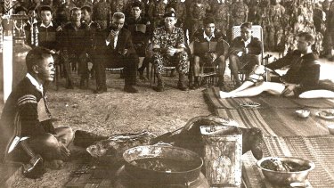 Petersen at his tribal farewell ceremony from the highlands of Vietnam.
