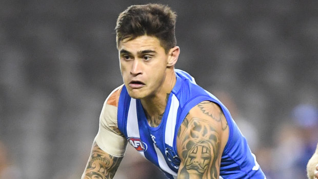 Marley Williams in action for North Melbourne.