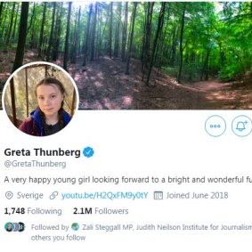 Greta Thunberg changed her Twitter bio to match Donald Trump's description of her. 