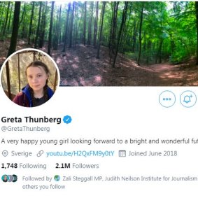 Greta Thunberg changed her Twitter bio to match Donald Trump's description of her. 