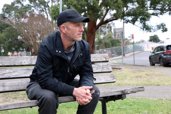 Carl, 43, was sleeping rough in western Sydney and is now in temporary accommodation and working towards a permanent home.