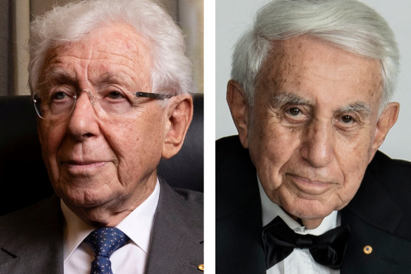 Frank Lowy and Harry Triguboff.