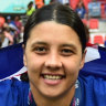 Sam Kerr started and ended her week draped in the Australian flag.