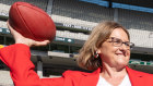 Premier Jacinta Allan announces the NFL match at the MCG.
