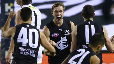 Will Setterfield has spent more time as an inside midfield this season, to help Patrick Cripps. 