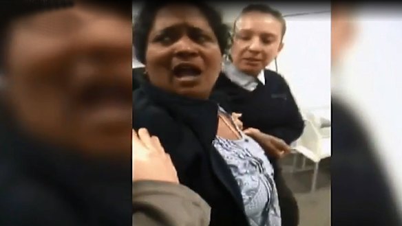 The family's supporters say Priya suffered injuries to her arm when up to 50 officers forced her onto a plane on Thursday night.