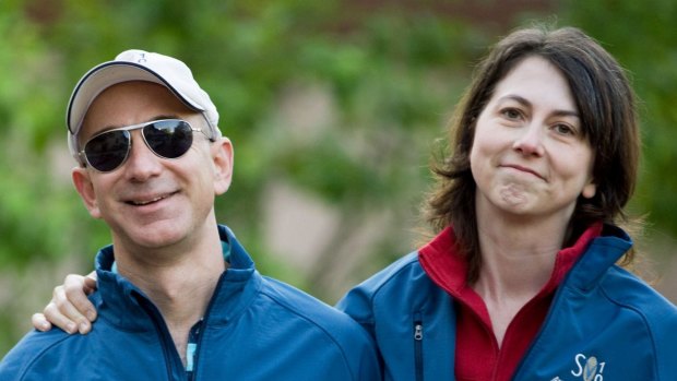 Jeff and MacKenzie Bezos ... Amazon investors were spooked by the announcement of their divorce.
