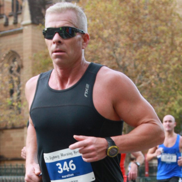 Hamish McLaren competing in the SMH Half Marathon in 2014, in a photo that showed he was not Hamish Maxwell as he claimed to UK investors.