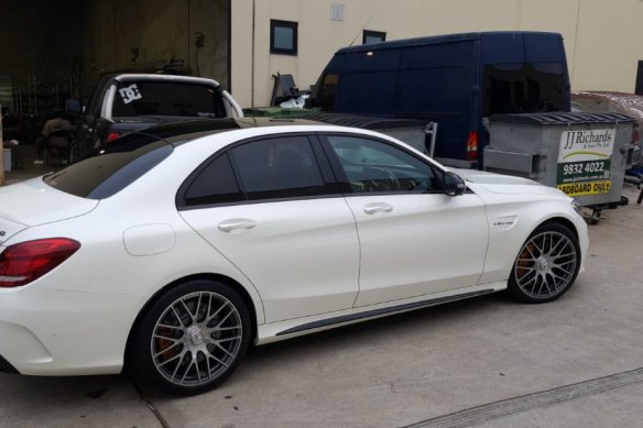 It is alleged Mr Steyn received a white Mercedes-Benz as a kickback. 