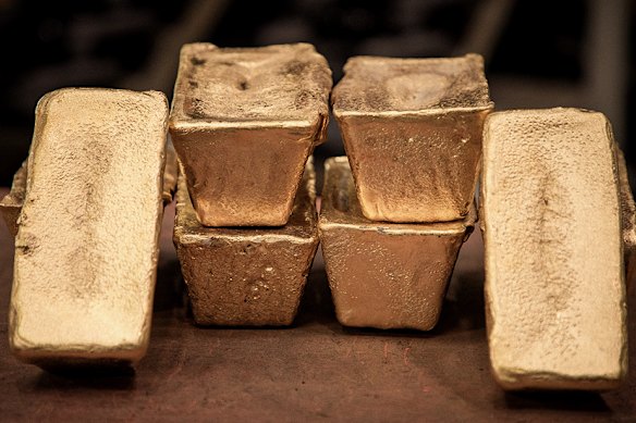 Gold at Fosterville mine ready for the next stage of refining.