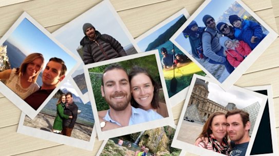 Sally Ioannides with husband Nick, who was diagnosed with incurable brain cancer in 2018.  Despite the diagnosis, the family travelled as much as they could together – until COVID-19 hit.