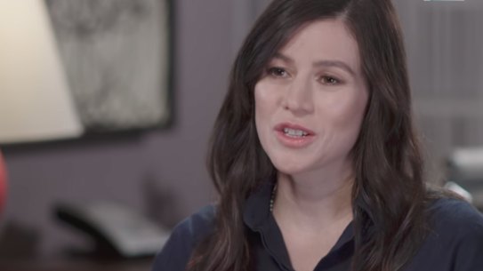 Actress Yael Stone speaking to Leigh Sales on 7.30.