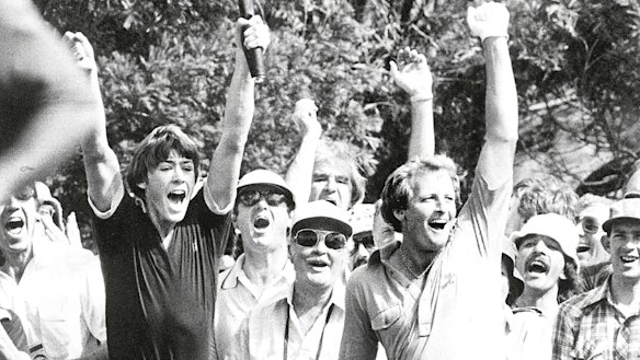 Jack Newton on his way to victory in the 1979 Australian Open.