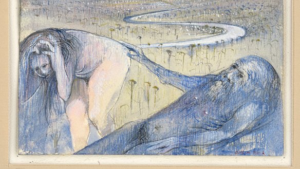 Adam and Eve, by Arthur Boyd, gifted to the Whitlams in the Whitlam Folio.