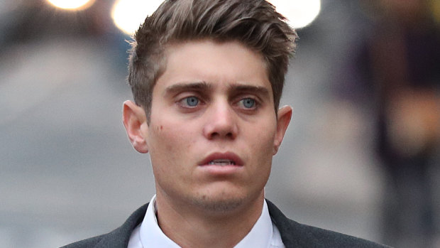 Possible retrial: Australian cricketer Alex Hepburn arrives to court in Worcester this week.