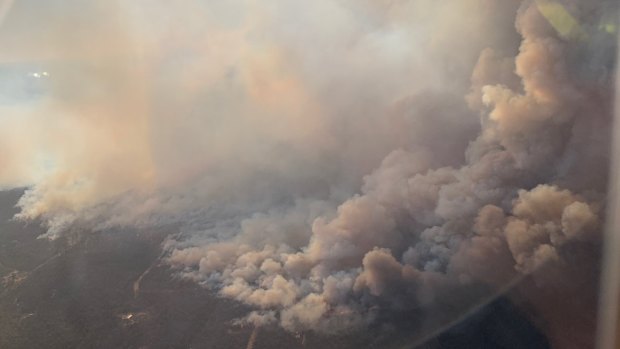 The bushfire at Millmerran, south-west of Toowoomba. 