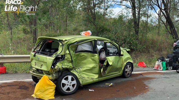 A crash occurred in Wyaralong, 93 kilometres south-west of Brisbane, on May 3 and police announced on Monday night the female driver had died in hospital.