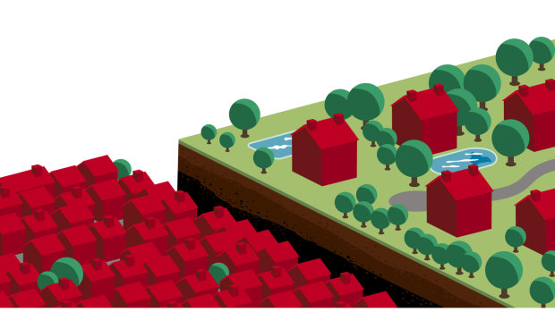 There is a striking spatial dimension to income inequality in big cities. Illustration: Matt Davidson