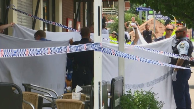 The victim was found collapsed on the pavement outside the salon when paramedics arrived. 