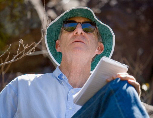 Robert Milliken with the tools of the trade, a journalists’ journalist.