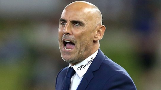 Not happy: Melbourne Victory coach Kevin Muscat.
