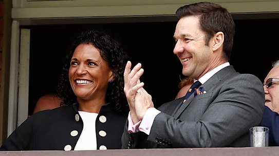 Mel Jones, seen here ringing the five-minute bell at Lord's during this year's Ashes series, has joined the Cricket Australia board.