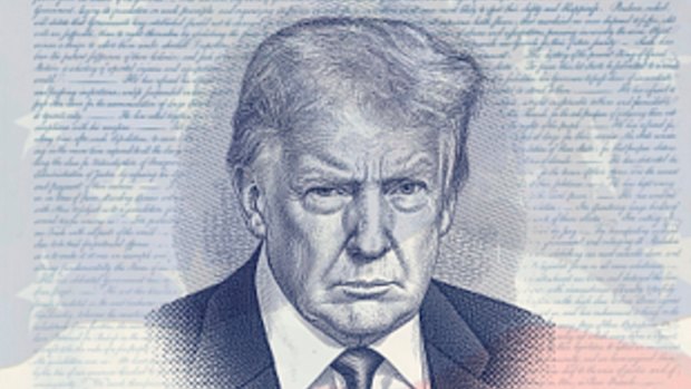 A rendering provided by the State Department shows an example of the limited release commemorative US “Trump” passports that the department is preparing in honour of America’s 250th birthday.