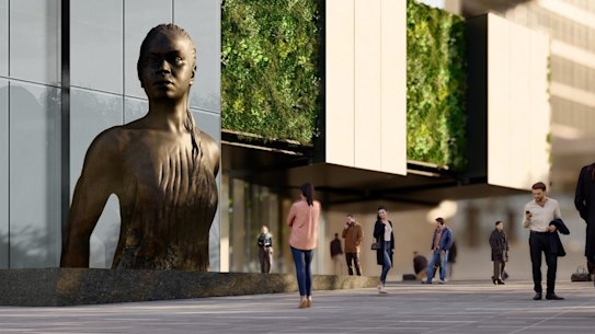 A render of Badjgama Ngunda Whuliwulawala (Black Women Rising) by Alison Page.