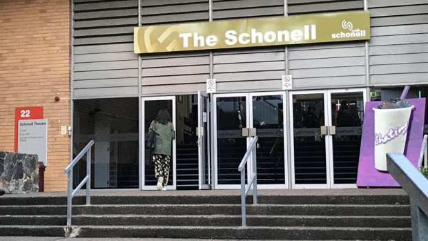 The Schonell Theatre entrance at the University of Queensland.