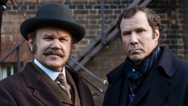 Watson (John C. Reilly) and Sherlock Holmes (Will Ferrell) in Holmes and Watson.