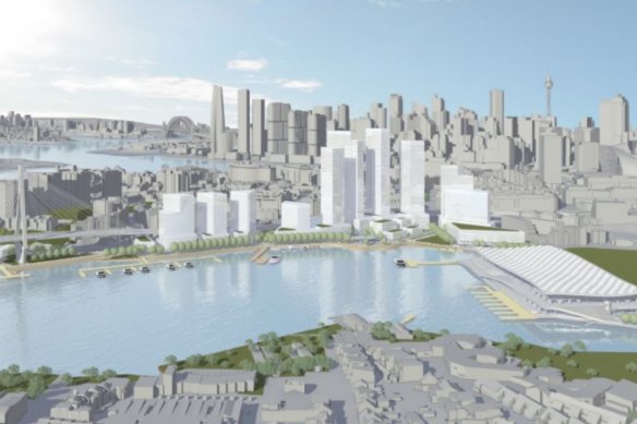 The “vision” for Blackwattle Bay. 