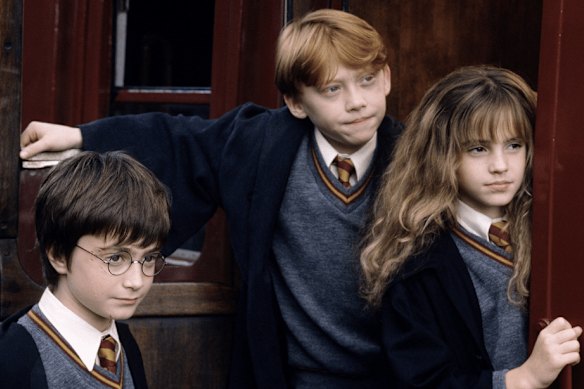 The original Harry Potter trio: Daniel Radcliffe (left), Rupert Grint (centre) and Emma Watson (right).