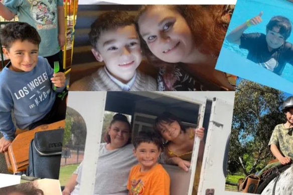 A collage of photos of Bentley, who died in a game of hide-and-seek near Shepparton on Sunday.