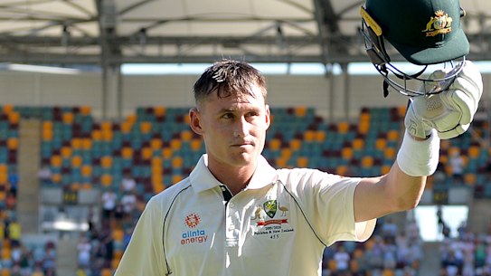 Marnus Labuschagne made a fine 185 on Saturday at the Gabba. 