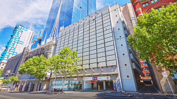 The carpark at 32 Flinders Street in Melbourne