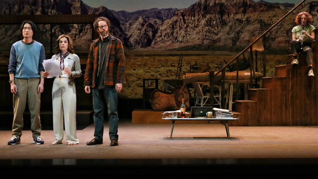 Charles Wu, Sigrid Thornton, Gareth Davies and Maria Alfonsine in <i>The Lifespan of a Fact.