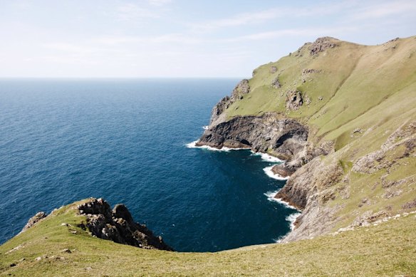Rugged coast of Hirta, St Kilda, Scotland.