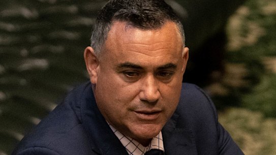 Deputy Premier John Barilaro in parliament on Thursday.