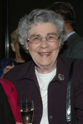 June Slocum, pictured in 2005, is now aged 94. She operated the Yarralumla pharmacy for many years. 