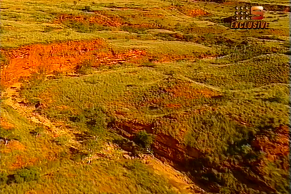 The team saw Bogucki walking along this mostly dry watercourse.