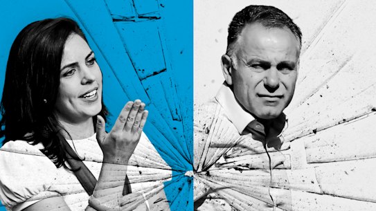 Former opposition leader John Pesutto and Liberal MP Moira Deeming.