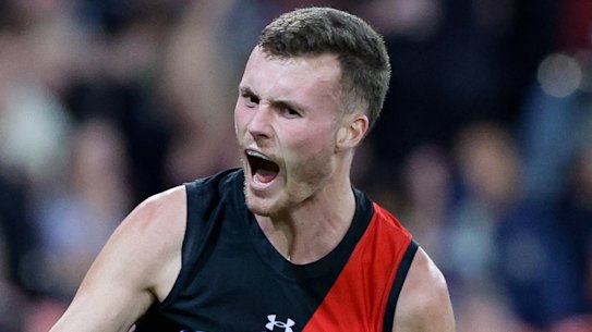 Nik Cox in action for Essendon.