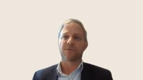 Screengrab of Chief Health Officer Professor Brett Sutton speaking at the Inquiry into the closure of I Cook Foods Pty Ltd. 