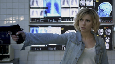 Scarlett Johansson in Lucy gets to use her full mental capacity ... and goes, well, a bit mental. 
