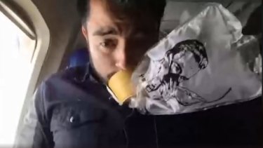 Passenger Marty Martinez filmed a Facebook Live video on board the Southwest Airlines flight.