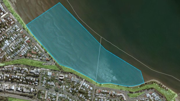 The proposed dog off-leash area at Sandgate in Brisbane's north.