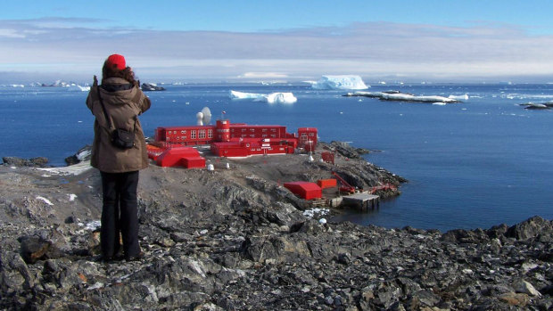 The Chilean Bernardo O'Higgins Station in Antarctica. 