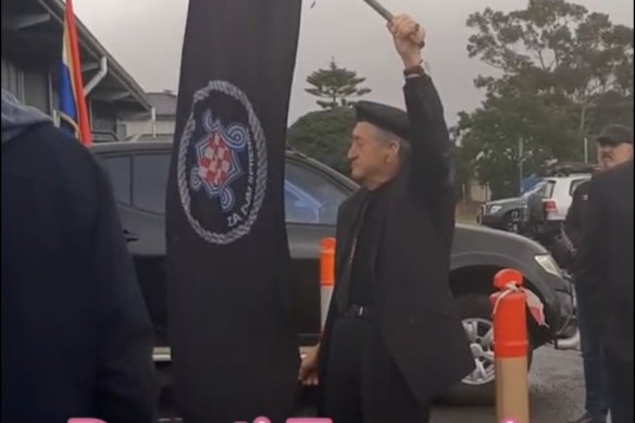 Celebrations at the Melbourne Knights soccer club in Sunshine, western Melbourne on April 10 this year, marking the anniversary of the creation of the Ustasha regime.